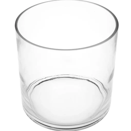 Castiçal em vidro transparente