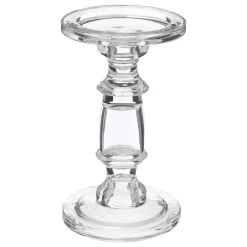 Castiçal em vidro transparente 19cm