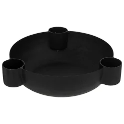 Castiçal JIL preto em metal para 3 velas