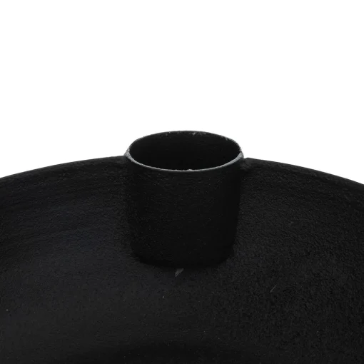Castiçal JIL preto em metal para 3 velas