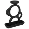 Castiçal OLME preto em cerâmica 25cm