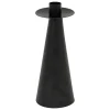 Castiçal preto em metal 20cm