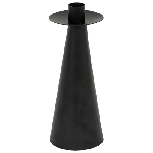 Castiçal preto em metal 20cm
