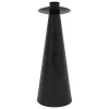 Castiçal preto em metal 24,5cm