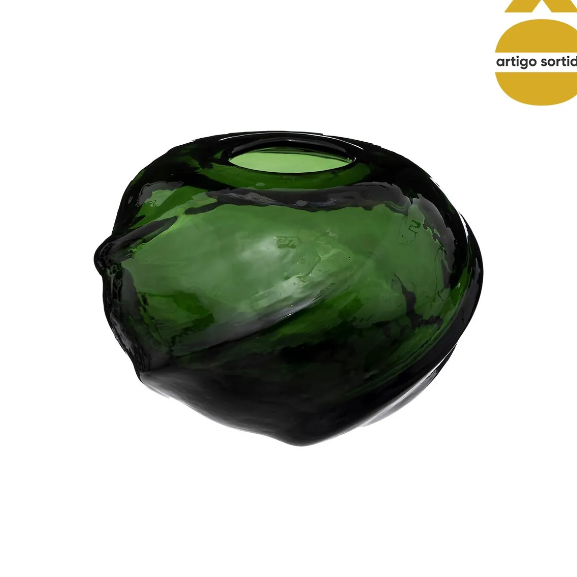 Castiçal redondo em vidro CURL