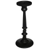 Castiçal ROMANCE preto em metal 31cm