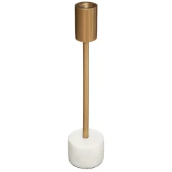 Castiçal SUITE dourado com base em mármore branco