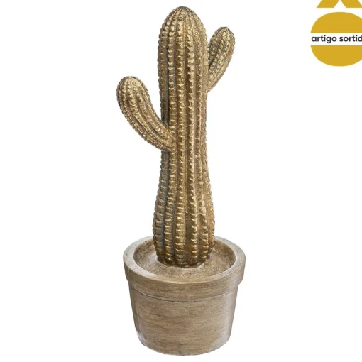 Cato decorativo dourado em poliresina