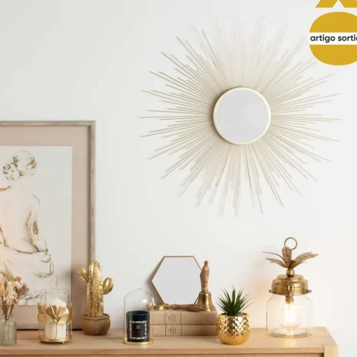 Cato decorativo dourado em poliresina