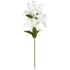 Caule de 4 lírios Jago branco 80cm
