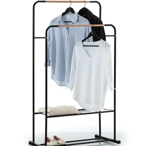 Cavalete duplo ARTEMIS preto em metal 150cm