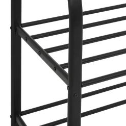 Cavalete duplo ATHENA preto com 2 prateleiras