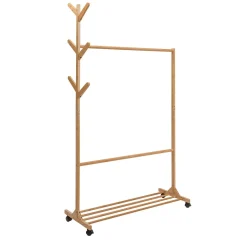 Cavalete em bambu com cabide 182cm