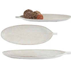 Centro de mesa em forma de FOLHA branco