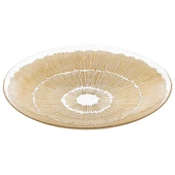 Centro de mesa em vidro dourado DJINA 40cm
