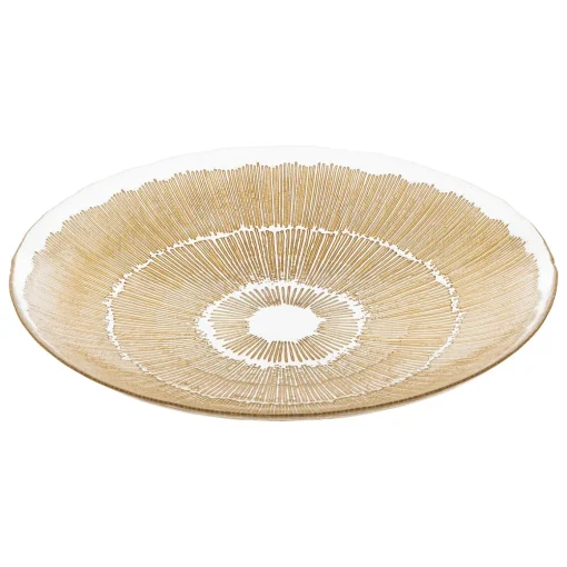 Centro de mesa em vidro dourado DJINA 40cm