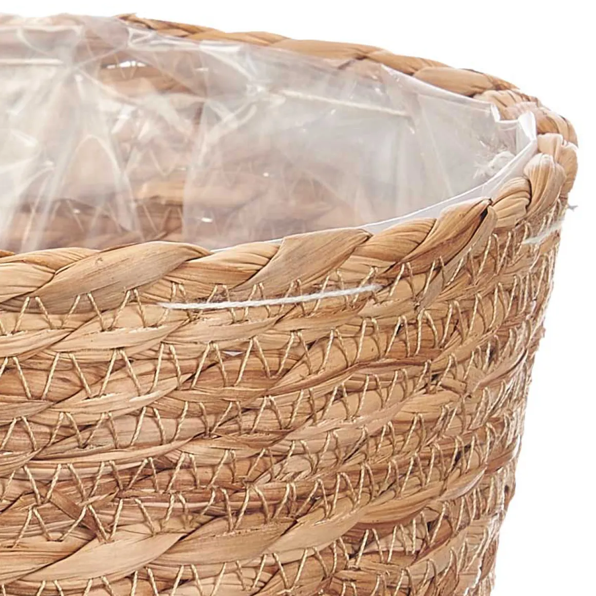Cesto bege em ráfia 19cm