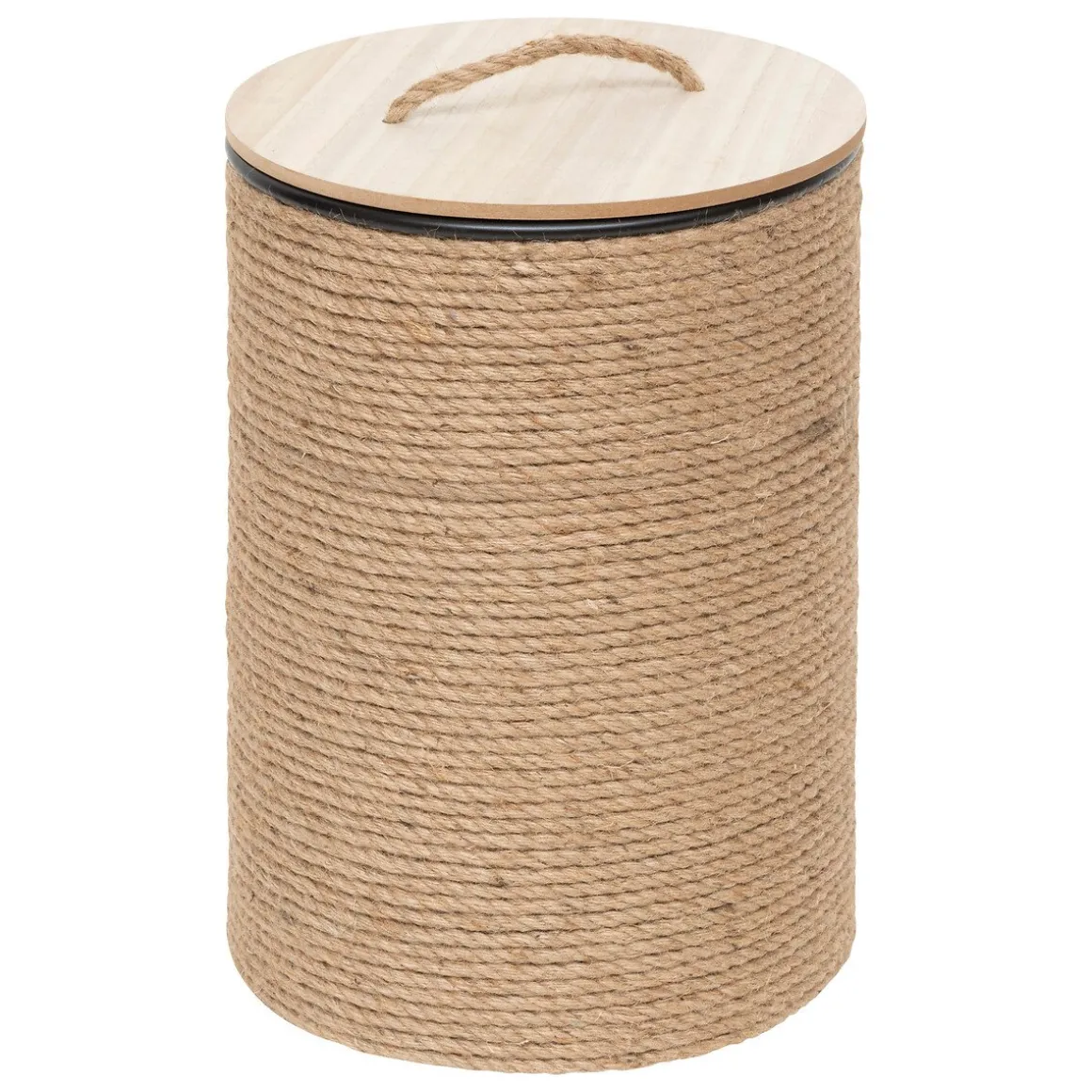 Cesto com tampa bege 43x30cm