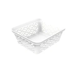 Cesto de arrumação branco alto pequeno