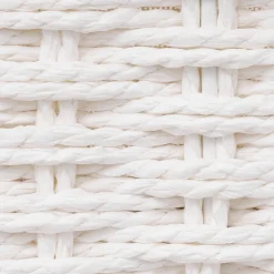 Cesto de arrumação COSTA branco com tecido 23x32cm