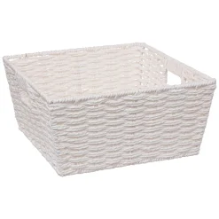 Cesto de arrumação costa branco 31x31cm