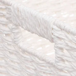 Cesto de arrumação costa branco 31x31cm