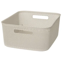 Cesto de arrumação crochet bege 11l