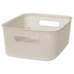 Cesto de arrumação crochet bege 4l