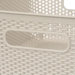 Cesto de arrumação crochet bege 4l