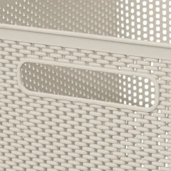 Cesto de arrumação crochet bege 19l