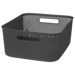 Cesto de arrumação crochet cinza antracite 11l