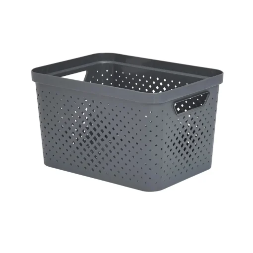 Cesto de arrumação PIXEL cinza 16l