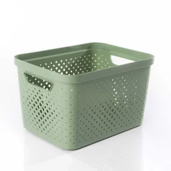 Cesto de arrumação PIXEL verde 16l