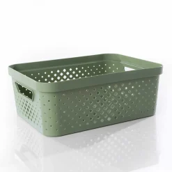 Cesto de arrumação PIXEL verde 11l