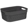 Cesto de arrumação retangular cinza