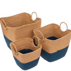 Cesto de arrumação wc SOLAR azul petróleo 25cm