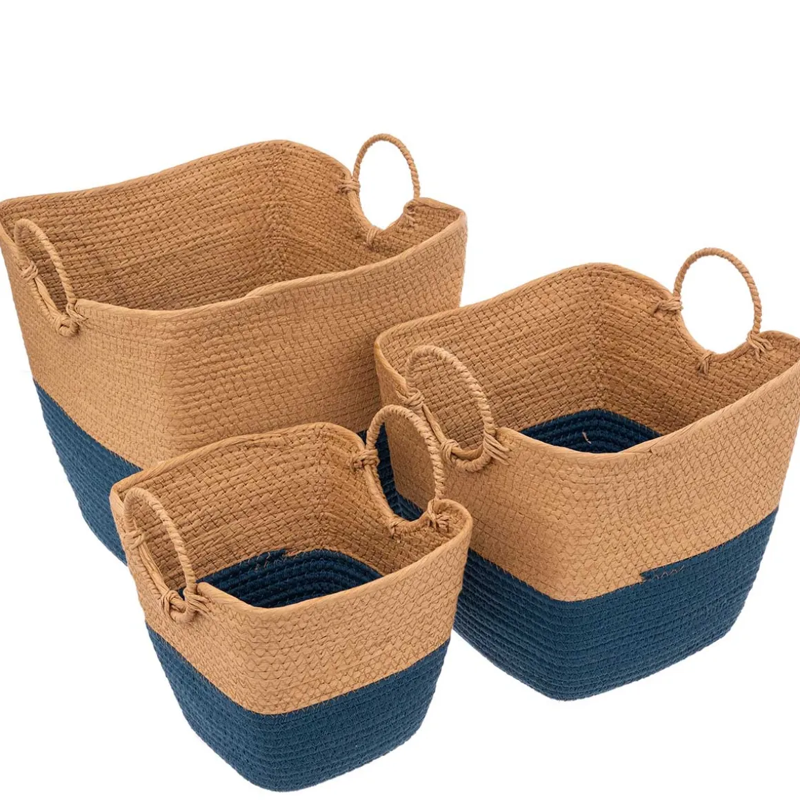 Cesto de arrumação wc SOLAR azul petróleo 25cm