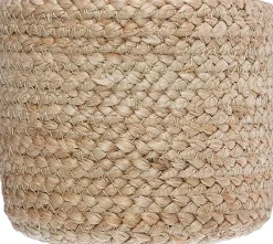 Cesto de juta 14x19cm bege e preto