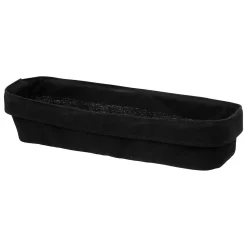 Cesto de pão retangular MAYAJ preto em tecido e metal