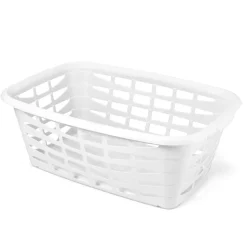 Cesto de roupa branco 40l