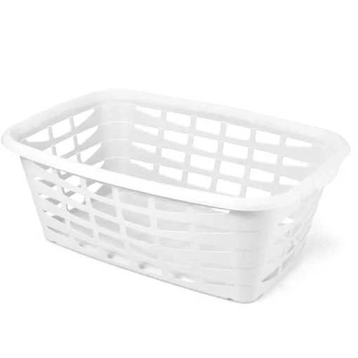 Cesto de roupa branco 40l
