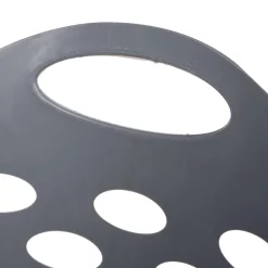 Cesto de roupa cinza flexível 60l