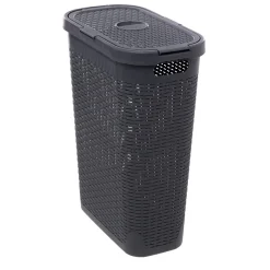 Cesto de roupa slim com tampa 40l