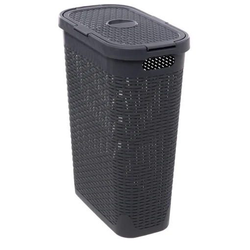 Cesto de roupa slim com tampa 40l