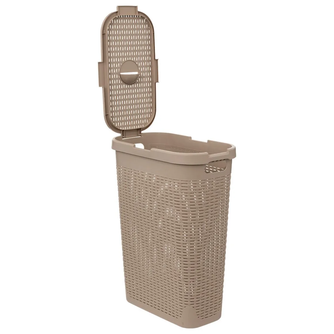 Cesto de roupa slim com tampa 40l