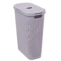 Cesto de roupa slim com tampa 40l