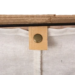Cesto de roupa wc em bambu com tecido