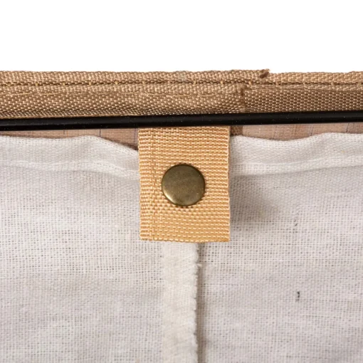 Cesto de roupa wc em bambu com tecido