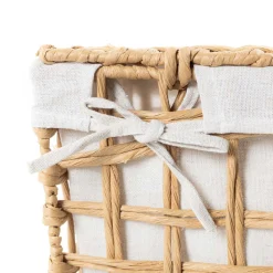 Cesto de roupa wc natural e linho 56cm