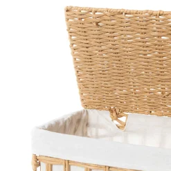 Cesto de roupa wc natural e linho 56cm